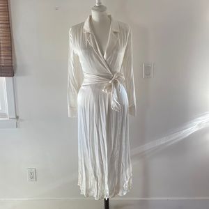 & Other Stories silky bridal wrap dress